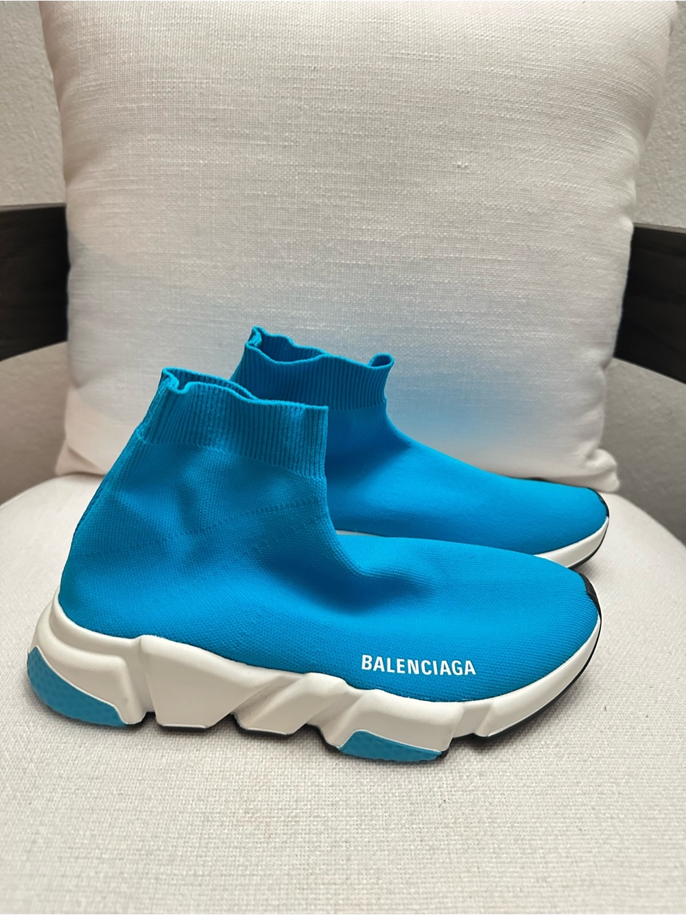 Balenciaga Bright Turquoise Sock Sneakers